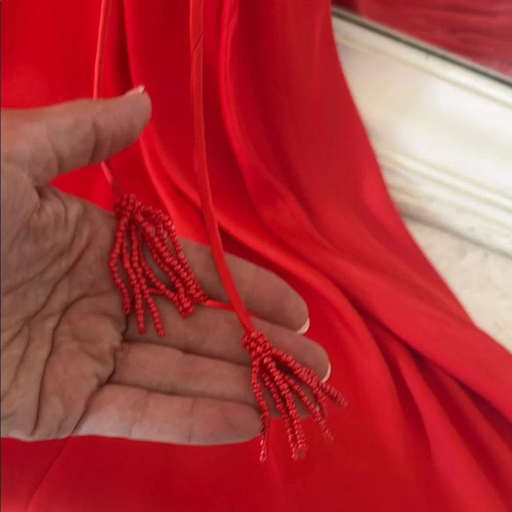 Chic Long Sleeve Red Dress - Picture 11 of 12